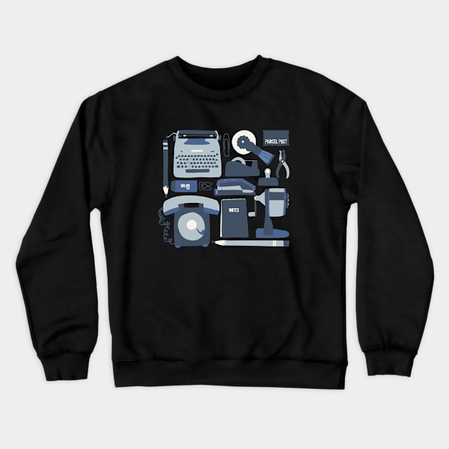 Stationery Fever Crewneck Sweatshirt by Loo McNulty Design